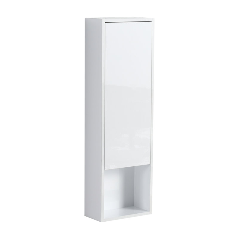 Meuble-lavabo 24 po avec lavabo en résine, 2 portes à fermeture en douceur et 1 armoire murale, fixation à flotteur