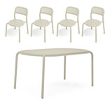 Toni Tablo Outdoor Dining Table Set With Chairs