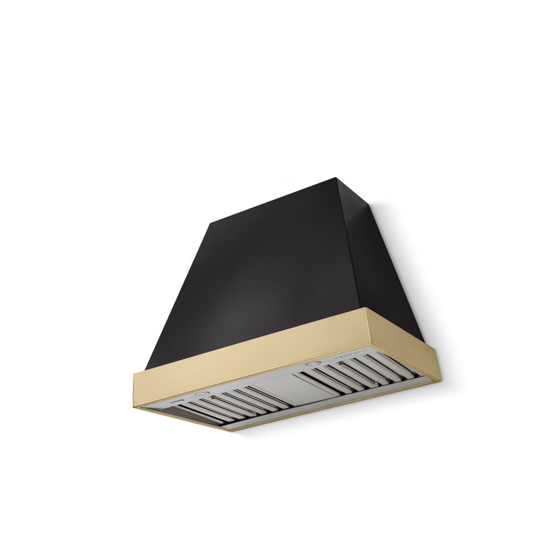 Euclid 36 X 30 Hood 600 CFM, Brushed Brass, Matte Black