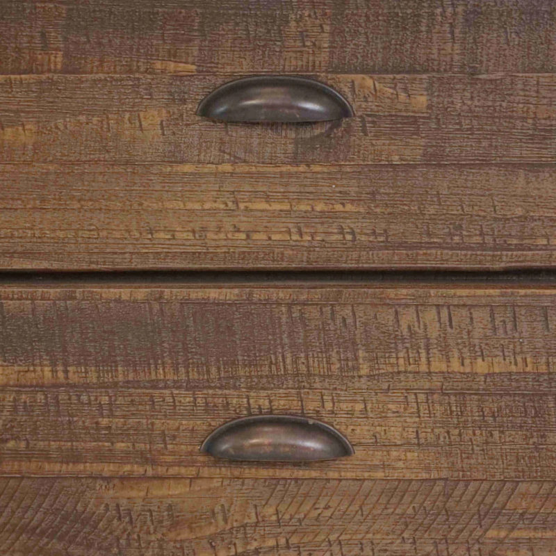 Ensemble de table de chevet à deux tiroirs Montauk (2 pièces), Brun