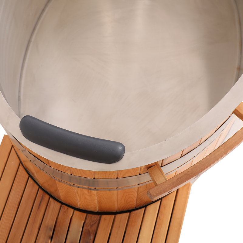 110 Volt Red Cedar Oval Plug And Play Ice Tub