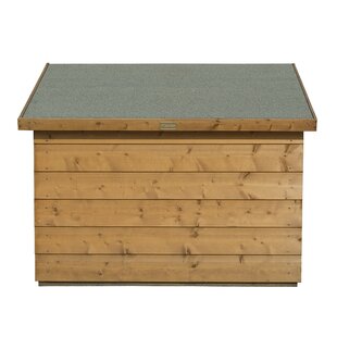 Rowlinson 460L Gallon Solid Wood Deck Box in Honey Brown