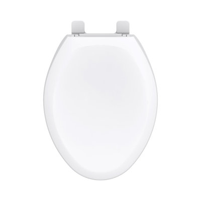 Gerber Slow-close Elongated Non-slip Toilet Seat In White