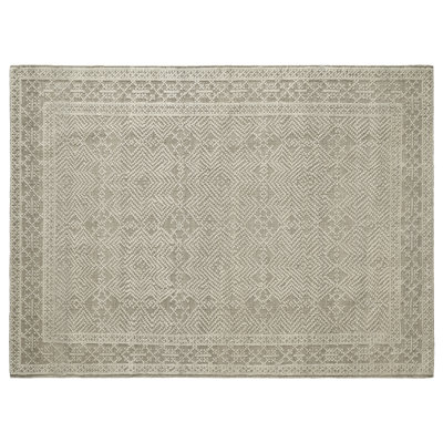 Tilmon Wool Geometric Area Rug in Beige