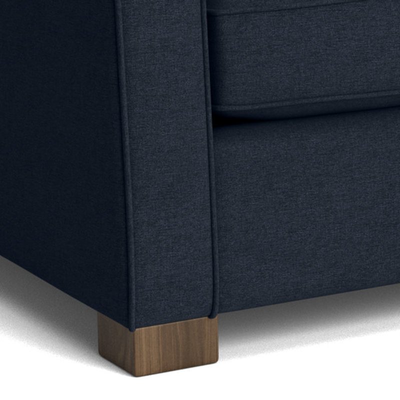 Aceyon Upholstered 56'' Loveseat, Walnut, Entice Indigo