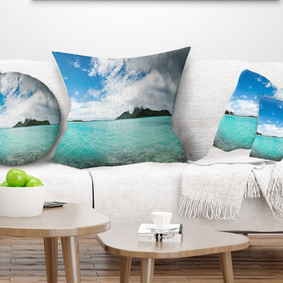 Coussin de style french polynésie french seascape bora bora