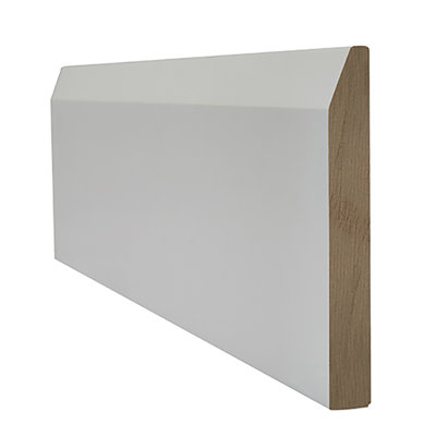 Chamfered Primed White Skirting