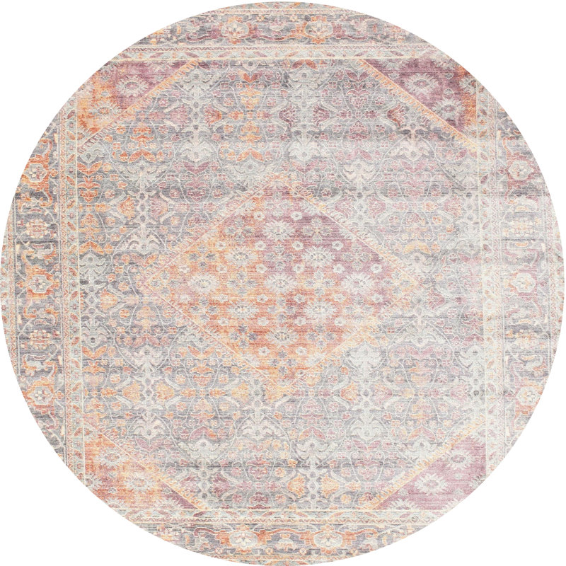 Cedella Oriental Indoor Rug, Round 4'