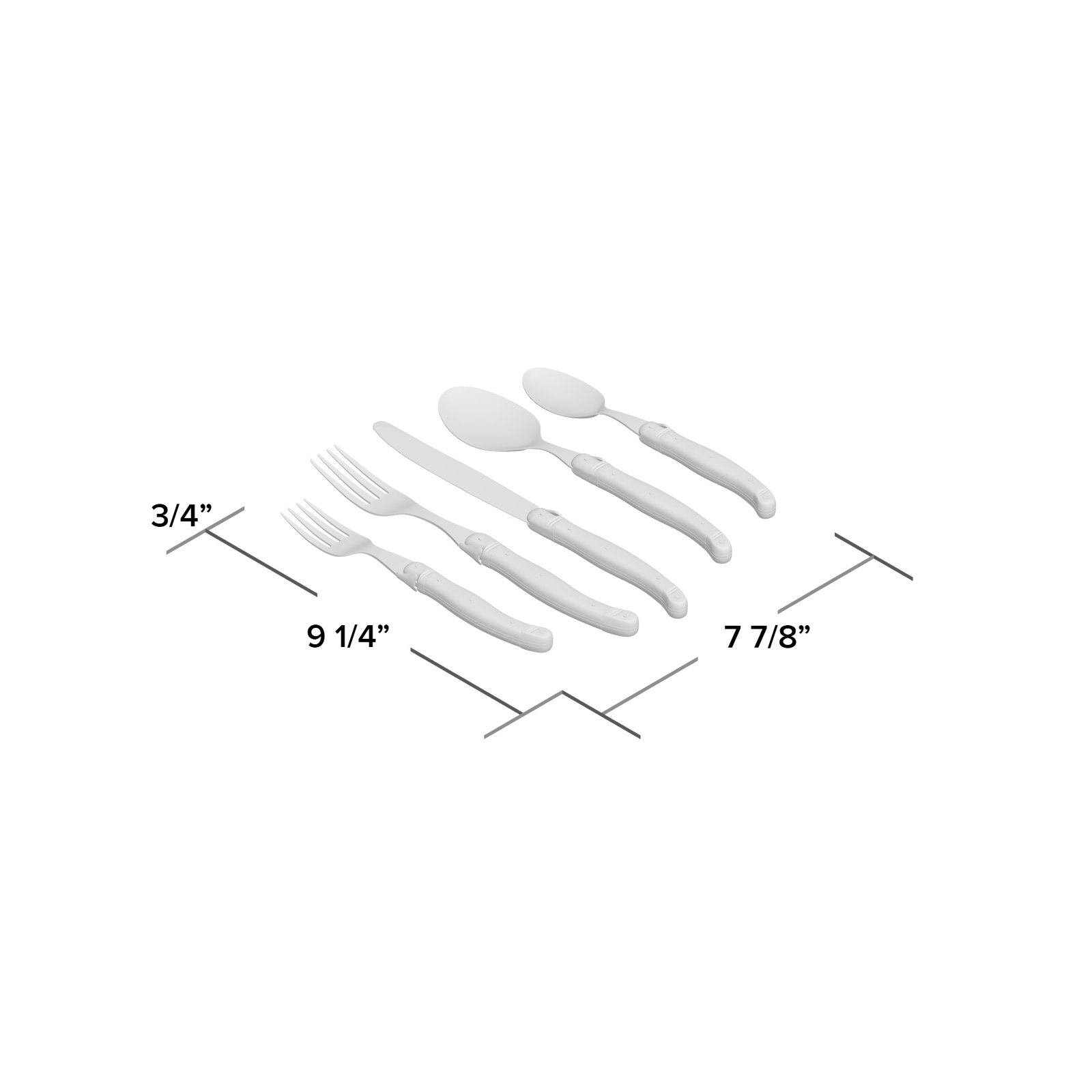 Hixon Stainless Steel Flatware - Set of 20, Brown