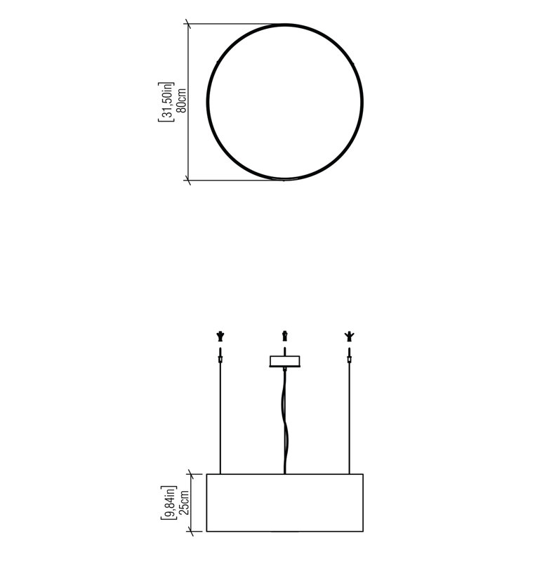 Luminaire suspendu cylindrique Cilíndrico, Gris anthracite