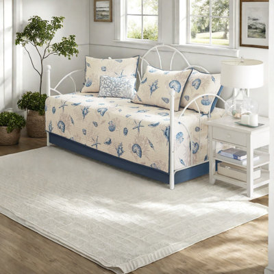 Reversible Microfiber Bedding Set, Coastal Style For Daybeds