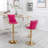 Nakyra Swivel Upholstered Adjustable Height Counter Stool with Metal Frame-1966517523