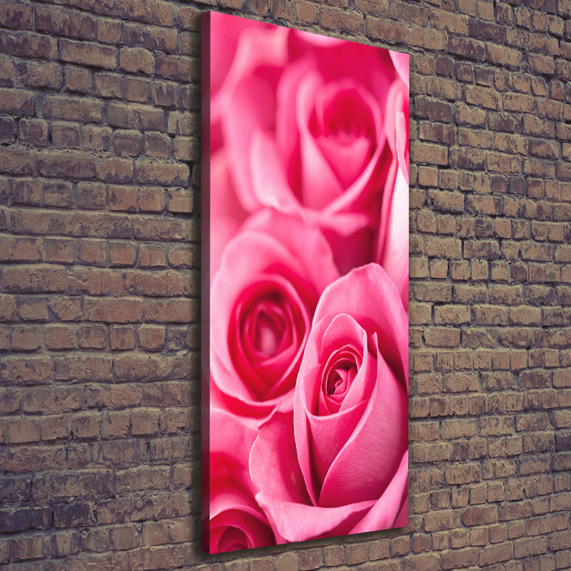 Pink Roses - Wrapped Canvas Print