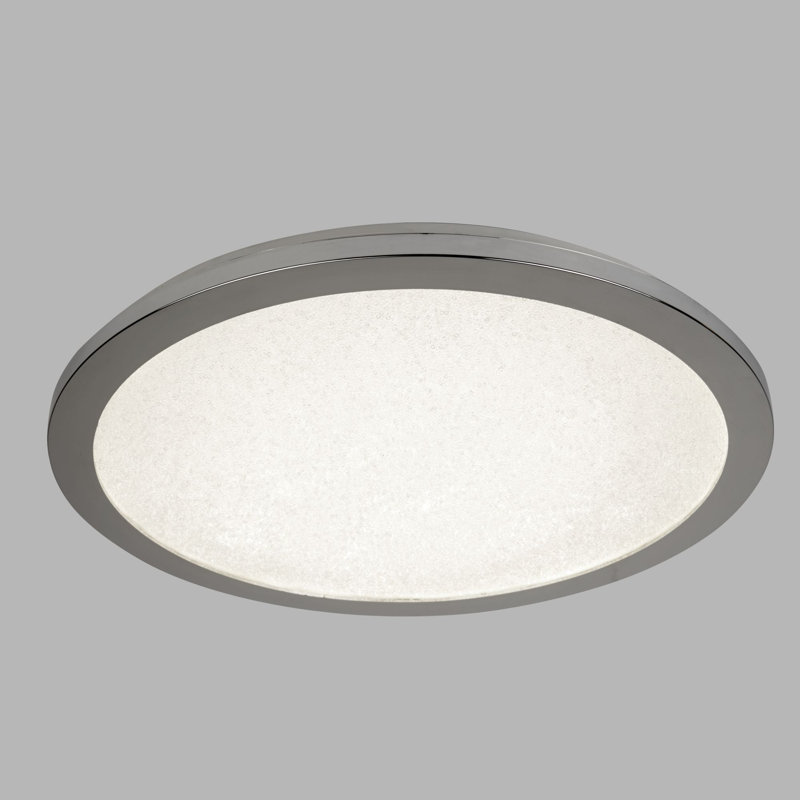 LED Flush Mount, Chrome, 2.5cm H x 30cm W x 30cm D