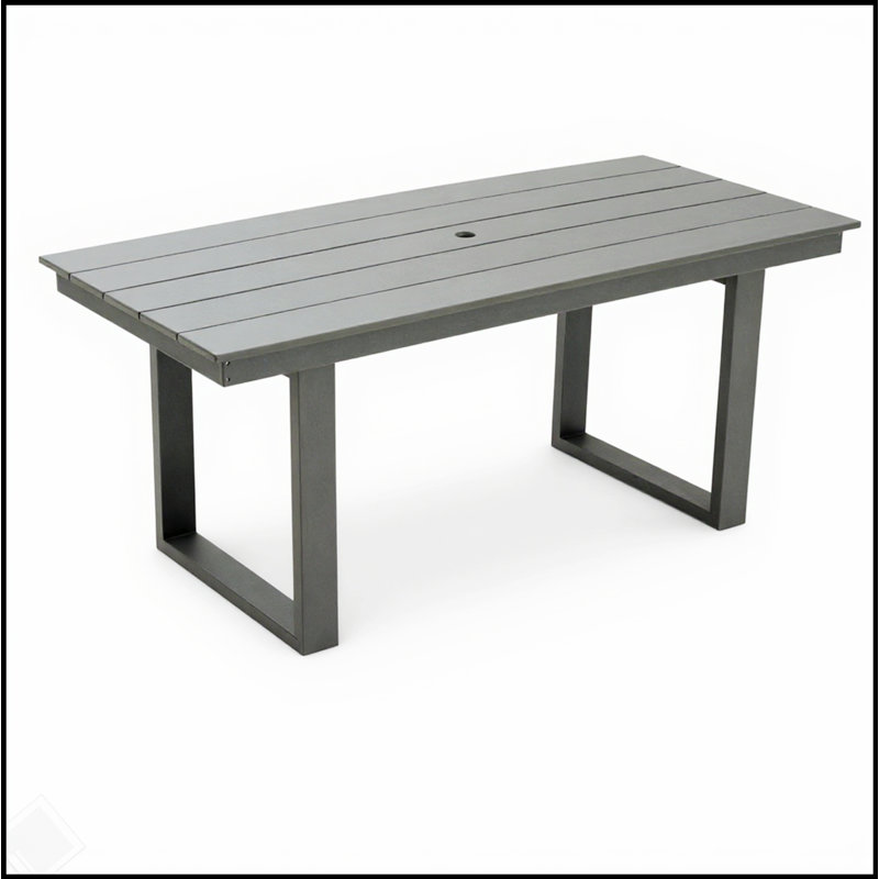 Table de salle à manger et de réunion écologique en PEHD recyclé écologique, durable et personnalisable pour divers environnements