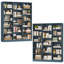 Ensemble de 2 grandes bibliothèques de rangement en bois de 74 po x 59 po x H 74 po-130076529