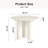 39.37" Modern Cream White Dining Table,Round  Kitchen Table for Kitchen, Bar, Living Room-453712672-453712673
