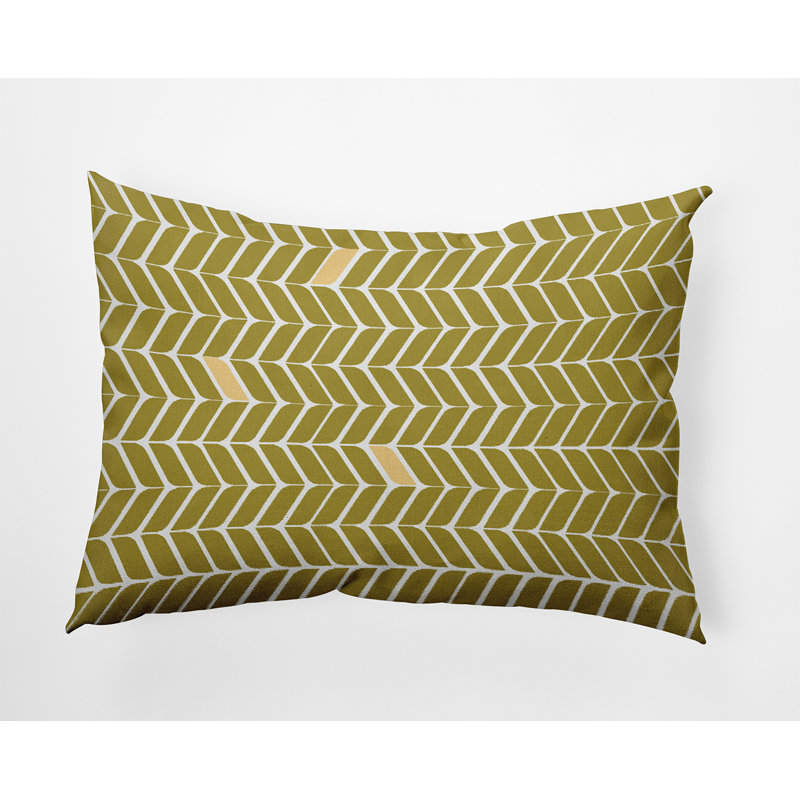 Coussin intérieur / extérieur Modern, H 20 po x l 20 po, Carré, Or estompé