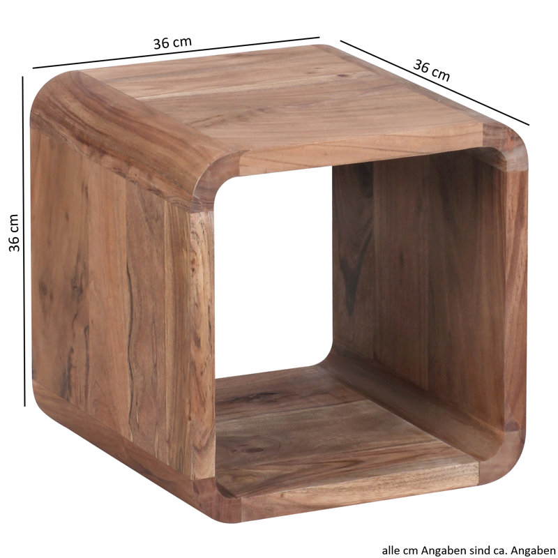 Herendeen Solid Wood Pedestal Nesting Tables, Acacia