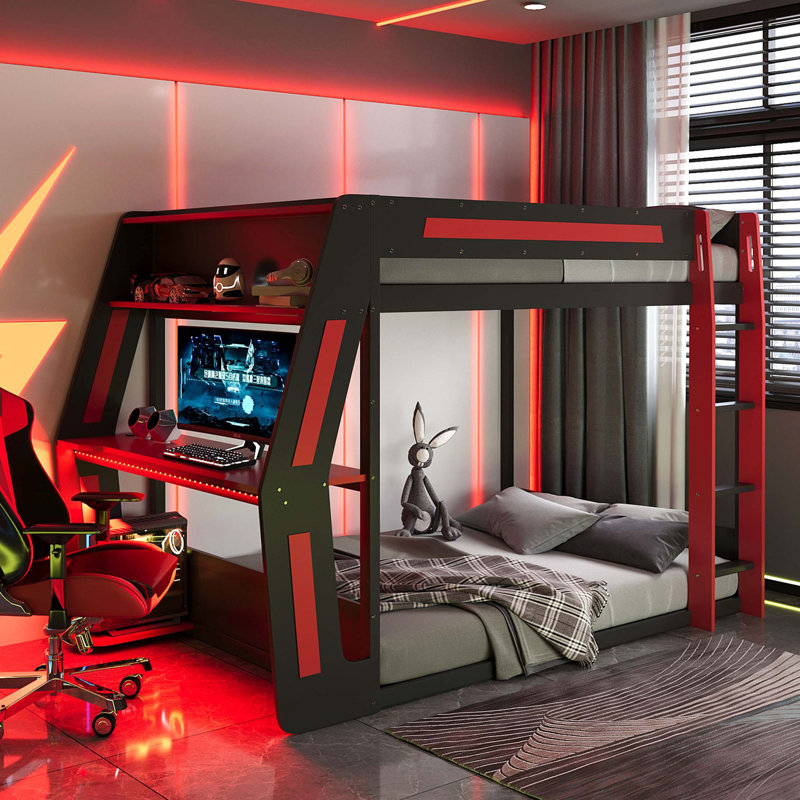 Bed, Rouge; noir