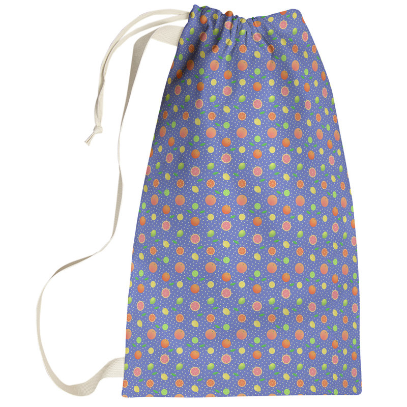 Sac à linge à fruits à agrumes, Petit (H 64 po x l 20 po x P 1,5 po), Bleu