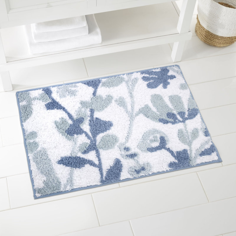 Mystic Floral Cotton Bath Rug