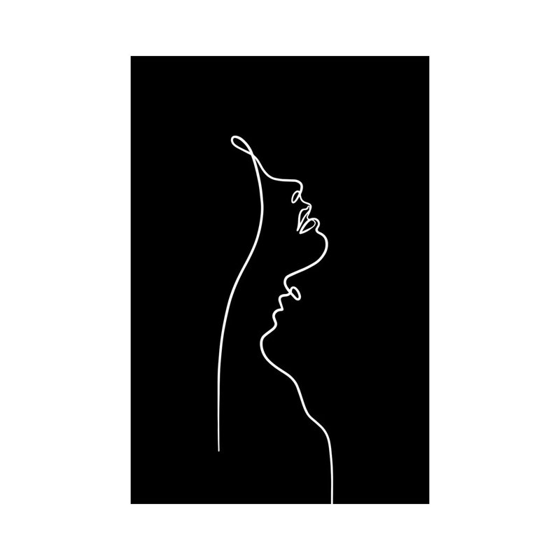 Lips Like Compass - Noir Edition by Dane Khy - Wrapped Canvas Painting, 66.04 cm H x 45.72 cm W