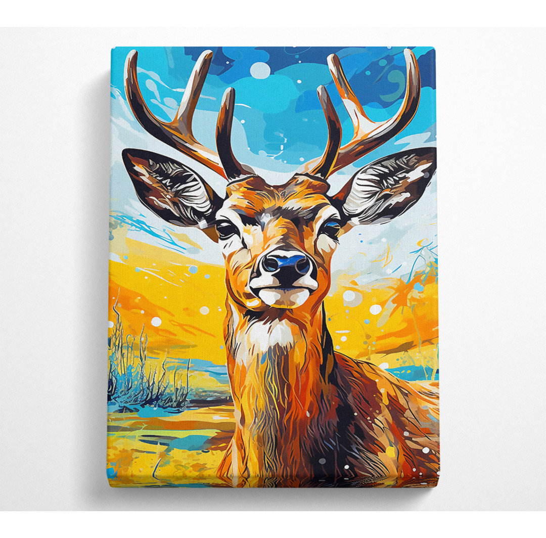 The Stag Stare Leinwand Kunstdruck