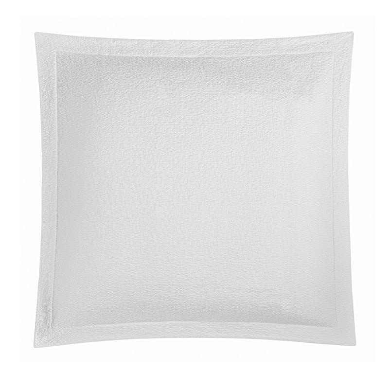 Lucca 100% Cotton Matelassé Shams, Grand Euro, white
