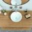Lavabo vasque en céramique blanc 13 X 13 pouces pour salle de bain - Moderne, teinté, tous les environnements