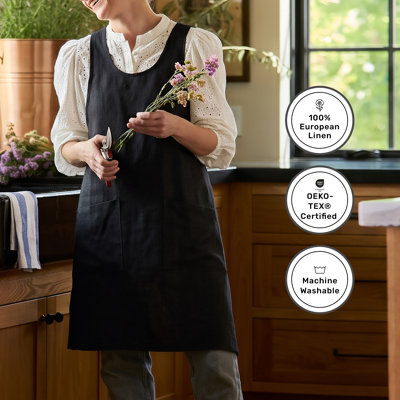 Linen Smock Apron 100% Pure Linen for Men & Women