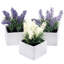 17cm Faux Flowering Plant in Ceramic Pot