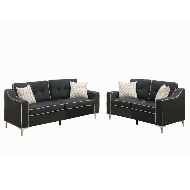 2 - Piece Living Room Set, Black