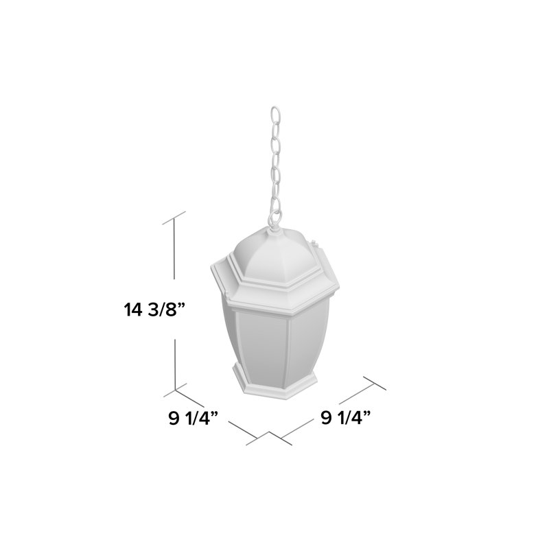 Drumkeeran 3 - Light Outdoor Hanging Lantern, Burled Walnut