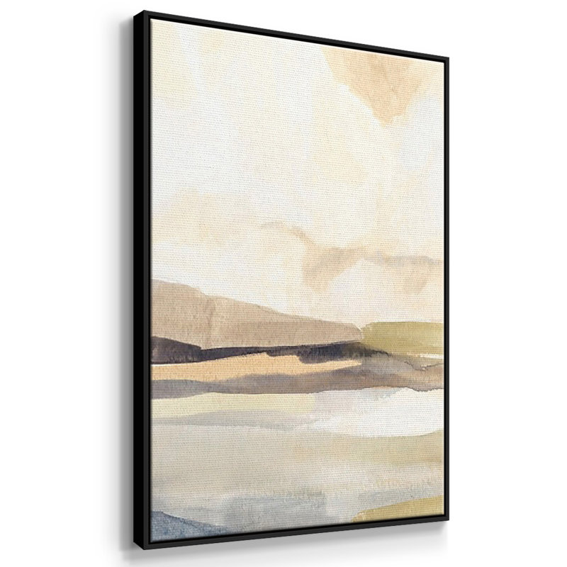 «Slate Mouvement I», ensemble de 3 pièces encadrées sur toile, Noir, H 27 po x l 54 po