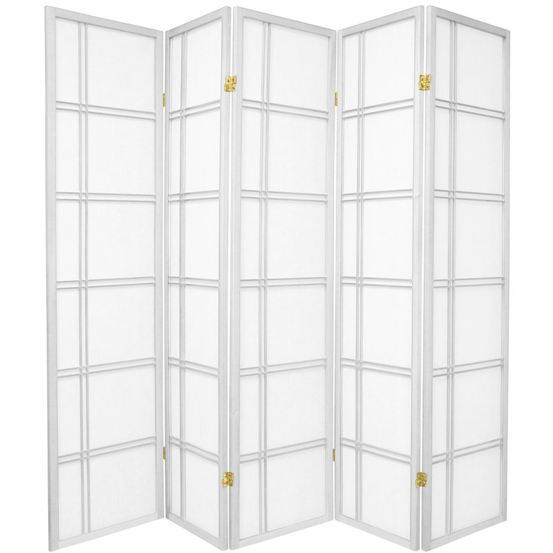 Cloison en papier de riz pliable Keitez, 5, Blanc