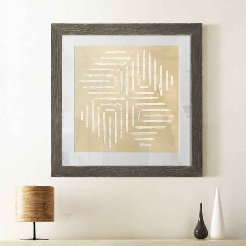 « Sand Stitch III », impression d’art graphique encadrée sur papier, H 35,5 po x l 35,5 po x P 1,5 po, Cadre gris