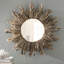 Miroir mural rond en bois flotté Sunburst