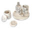 5 Pieces 100% Marble Bathroom Set Soap Dispenser Bar Soap Holder Toothbrush & Cotton Swab Holder Vanity Tray-112654040