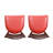 Gensingh Ladder Back Side Metal Chair with Faux Leather-367319289-321096131