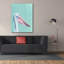 Toile épique «Exotic Bird On Blue 3» par Annie Warren, art épique graffiti, 40 po x 54 po-2113220719
