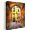 «Vibrant European Courtyard», art mural rétro-129478358