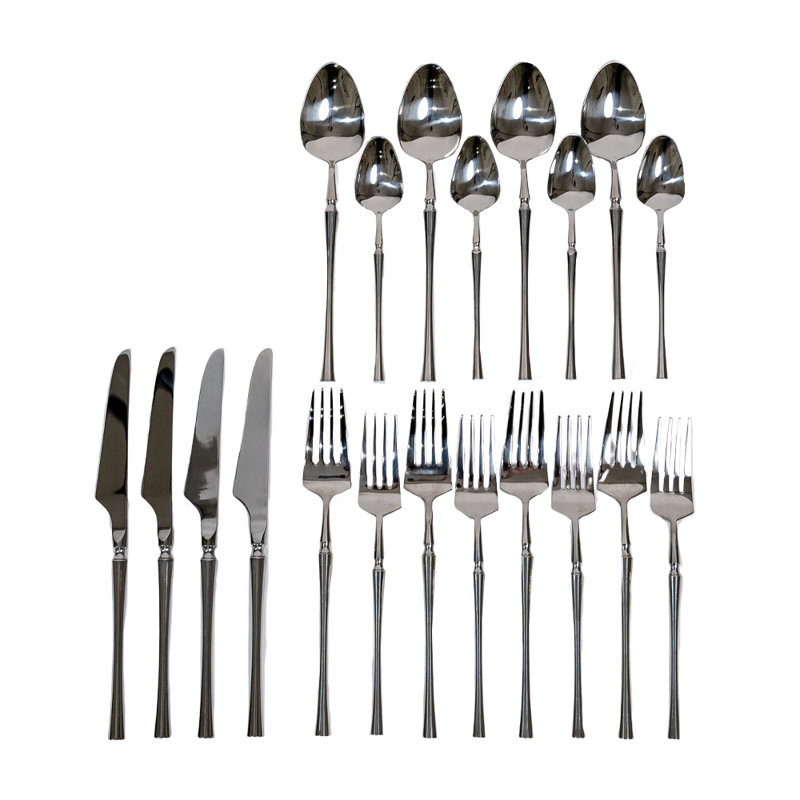 Ensemble de couverts Evamaria Living Essence, Argent luisant