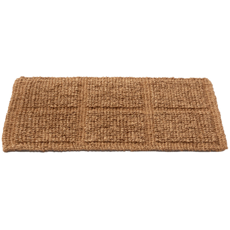 Tile Loop Coir Outdoor Doormat, 18" W x 30" L