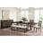 Dark Oak Trestle Dining Table with Leaf