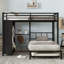 Ensemble de lit superposé peu encombrant Sniggle avec placard intégré, lit gigogne escamotable et bureau pliable-116162367