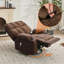 Fauteuil inclinable à bascule surdimensionné avec chaleur et massage - pivotant, inclinable et relaxant-1786320986