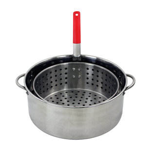10.5 Qt. Stainless Steel Pot W/ Strainer Basket