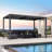 PURPLE LEAF 10' W x 10' D Louvered Pergola Outdoor Aluminum Pergola with Adjustable Louvers Roof-122720962
