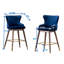 Ensemble de 2 tabourets à oreilles à hauteur de comptoir rembourrés en tissu Leland-2057106585